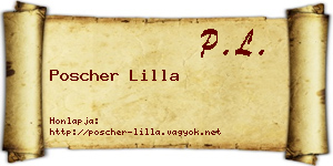 Poscher Lilla névjegykártya